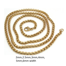 Yudan Wholesale Stainless Steel Gold Box Chain Necklace